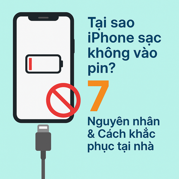 Tại sao iPhone sạc không vào pin? 7 Nguyên nhân & Cách khắc phục tại nhà