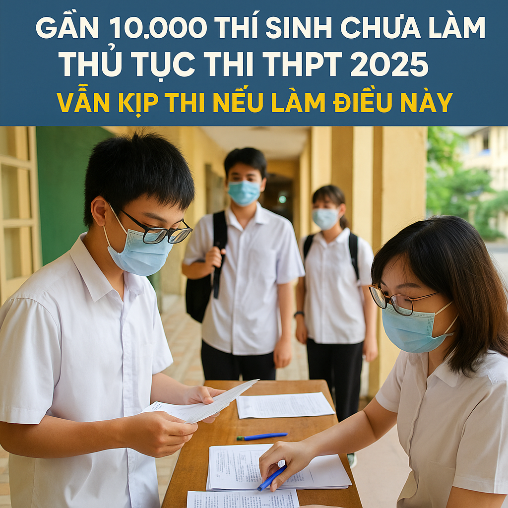 Gần 10.000 thí sinh chưa làm thủ tục thi tốt nghiệp THPT 2025 – vẫn còn cơ hội dự thi
