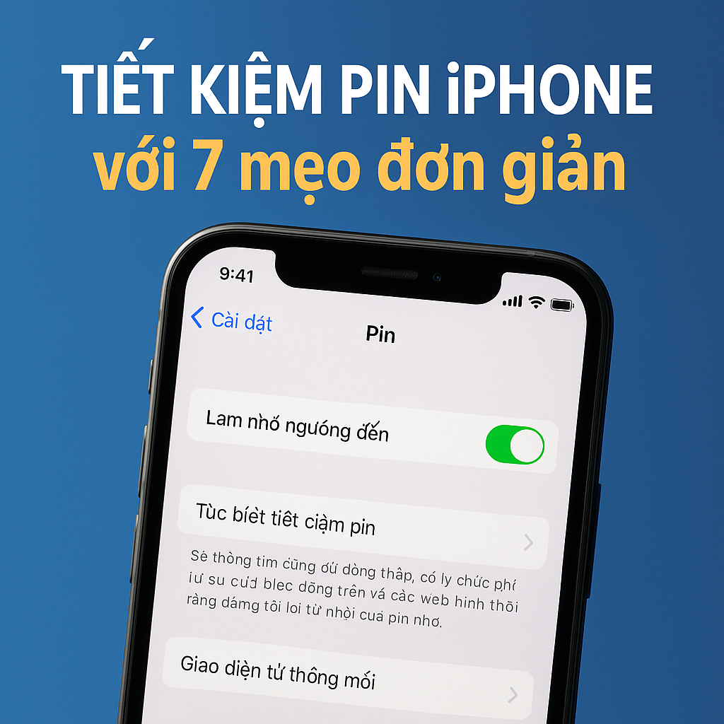 Tiết Kiệm Pin iPhone Với 7 Mẹo Đơn Giản – Dùng Lâu Không Cần Sạc Nhiều (2025)