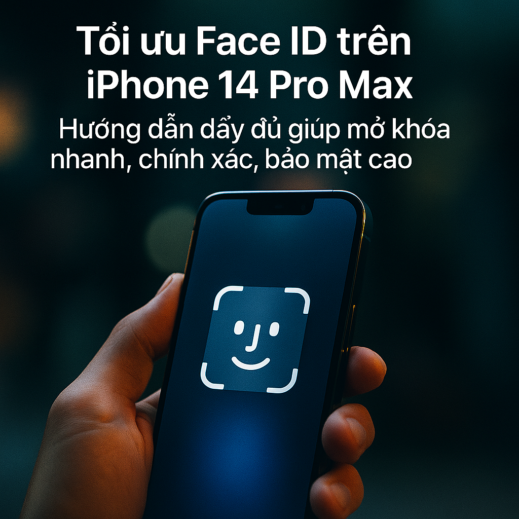 Tối ưu Face ID trên iPhone 14 Pro Max – Hướng dẫn đầy đủ giúp mở khóa nhanh, chính xác, bảo mật cao