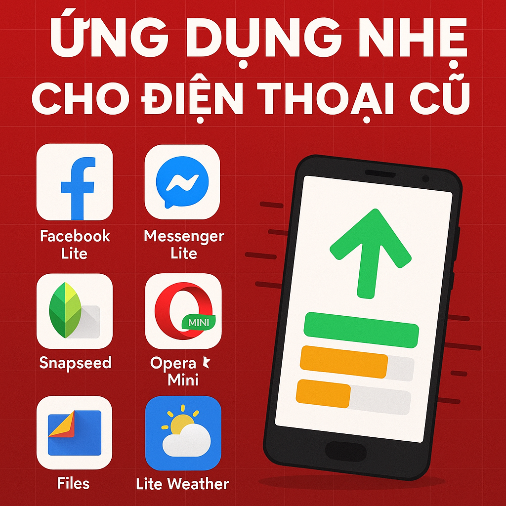 Top 7 ứng dụng nhẹ, mượt cho điện thoại cũ – Cài vào là máy chạy êm ru!