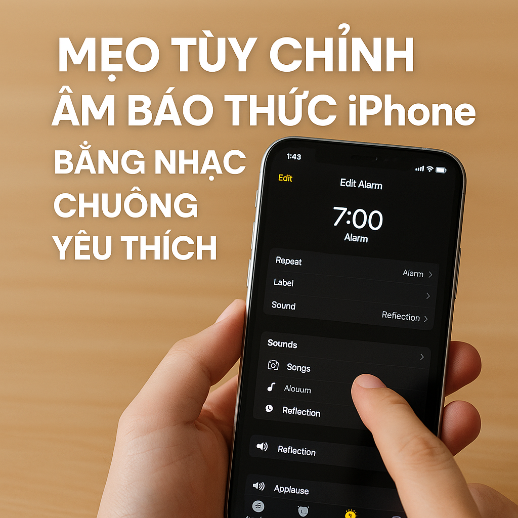 Mẹo tùy chỉnh âm báo thức iPhone bằng nhạc chuông yêu thích