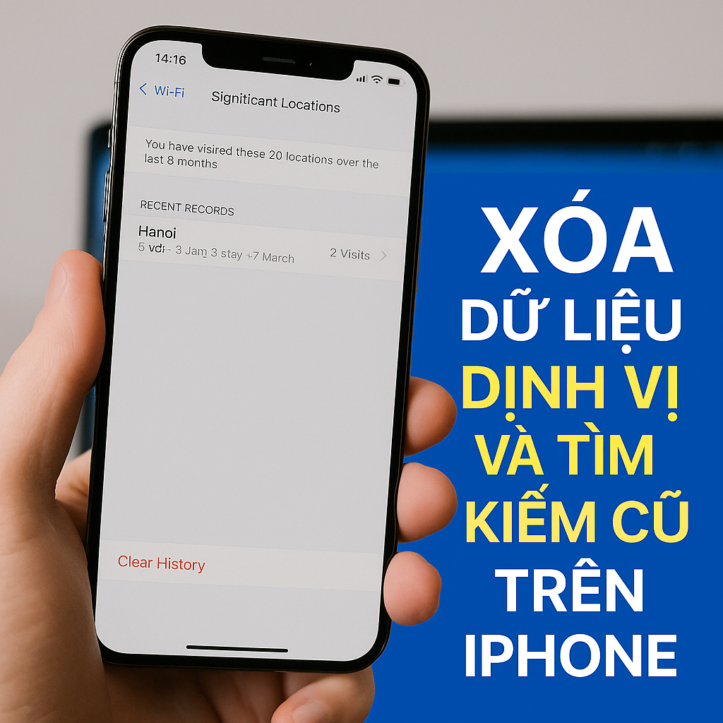 Cách xoá dữ liệu định vị cũ và lịch sử tìm kiếm địa điểm trên iPhone