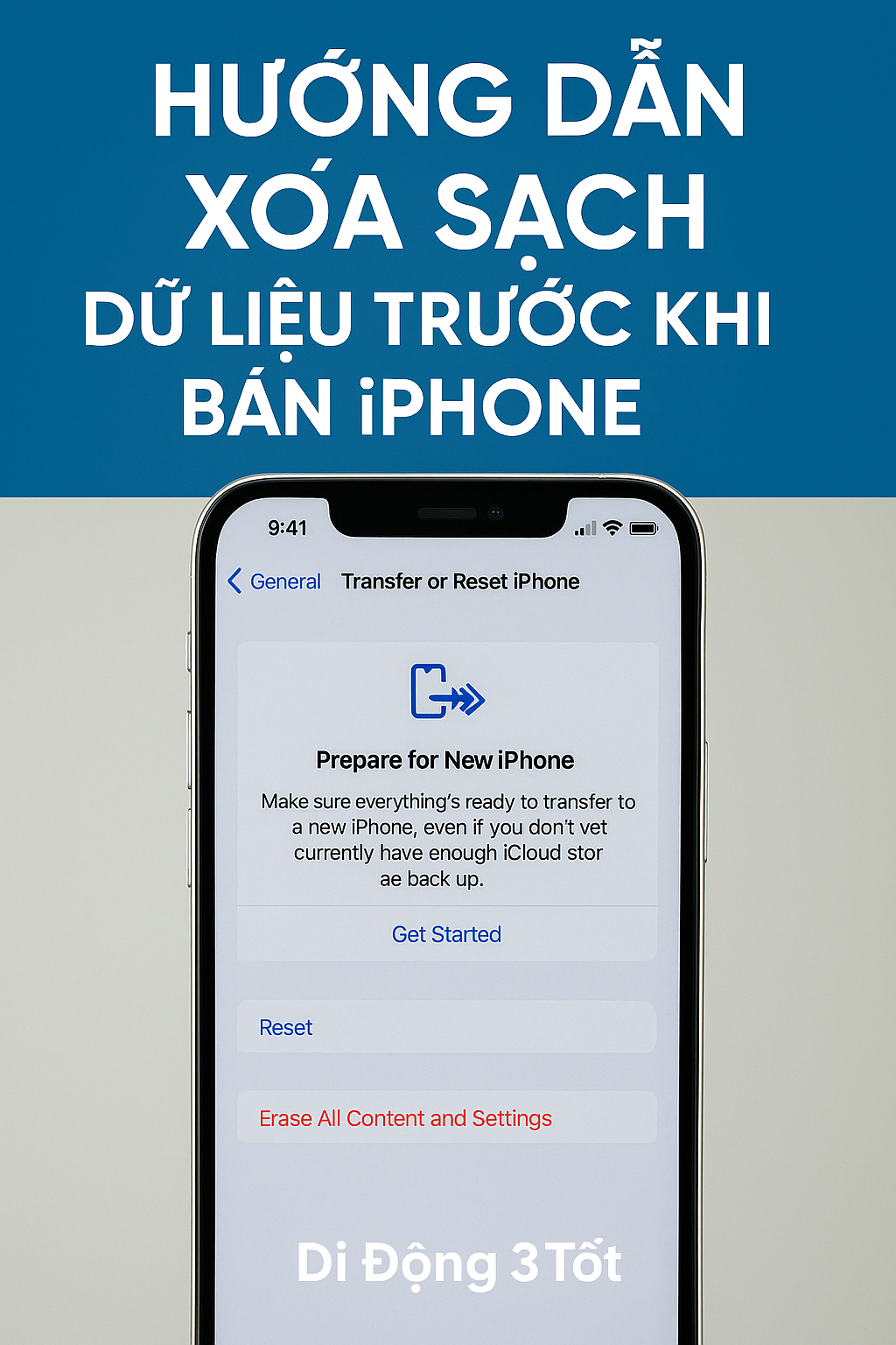 Hướng Dẫn Xóa Sạch Dữ Liệu Trước Khi Bán iPhone – Tránh Rò Rỉ Thông Tin Cá Nhân