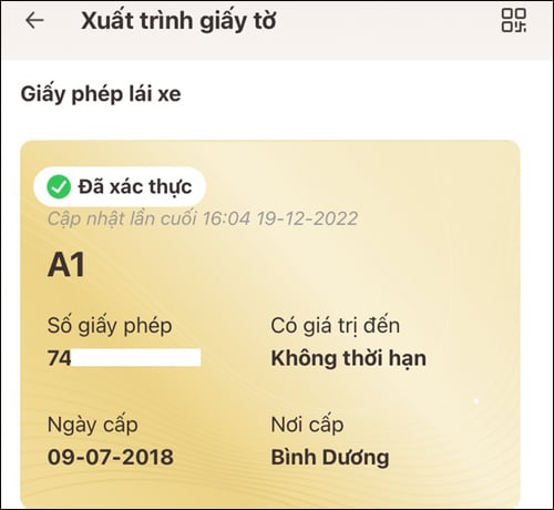 Hướng Dẫn Xuất Trình Giấy Phép Lái Xe (GPLX) Trên VNeID Khi CSGT Kiểm Tra