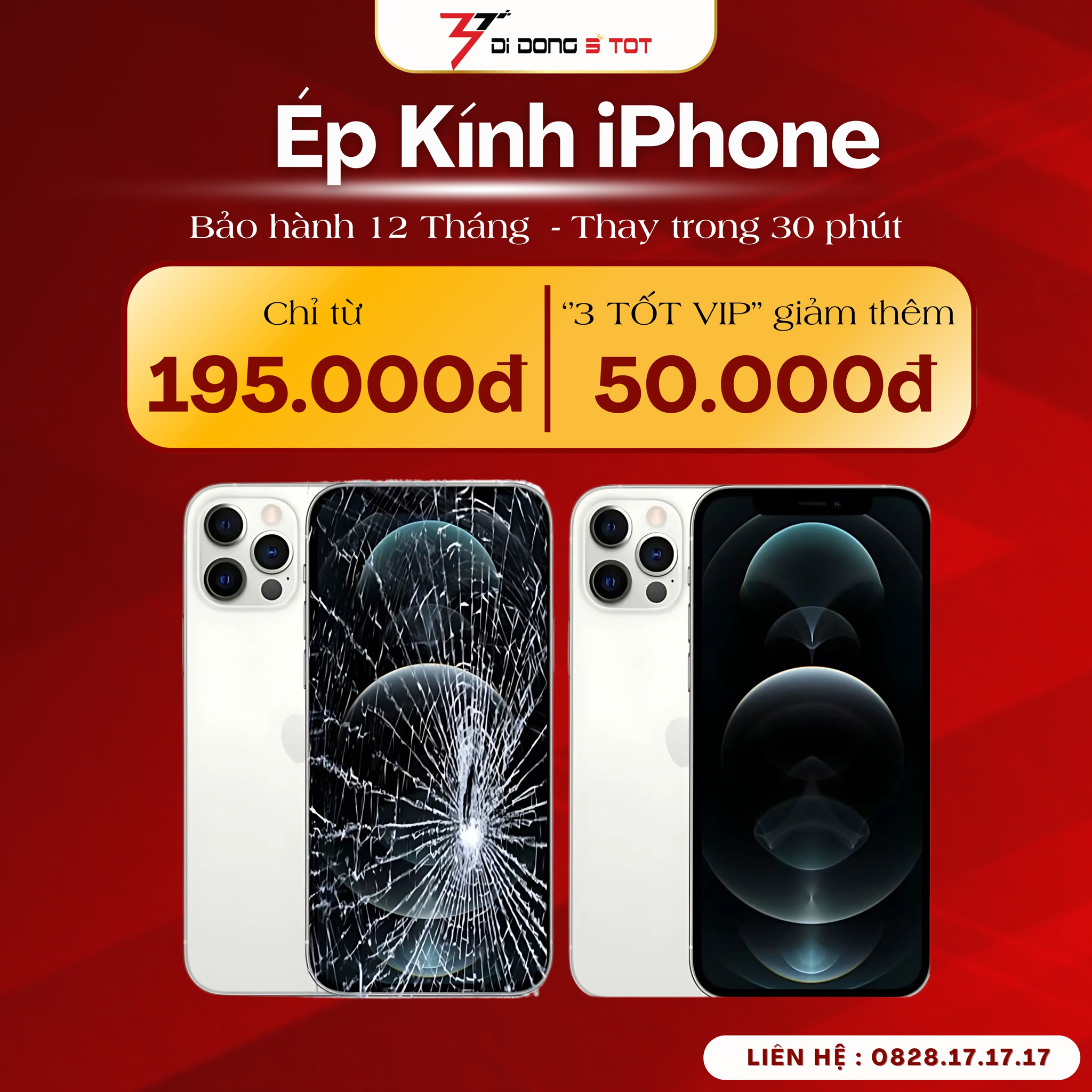 Ép Kính Mặt Iphone