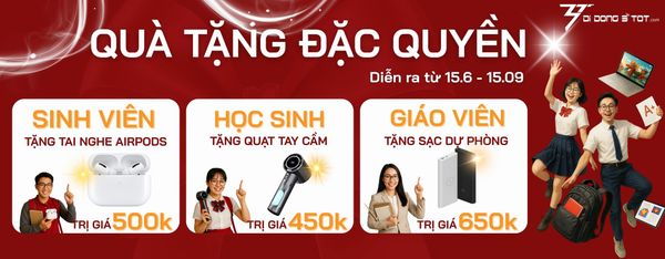 Ưu đãi tựu trường 2025 tại Di Động 3 Tốt Thái Bình – Tặng quà cho học sinh, sinh viên, giáo viên, giảm giá điện thoại, iPad, Apple Watch, sửa chữa