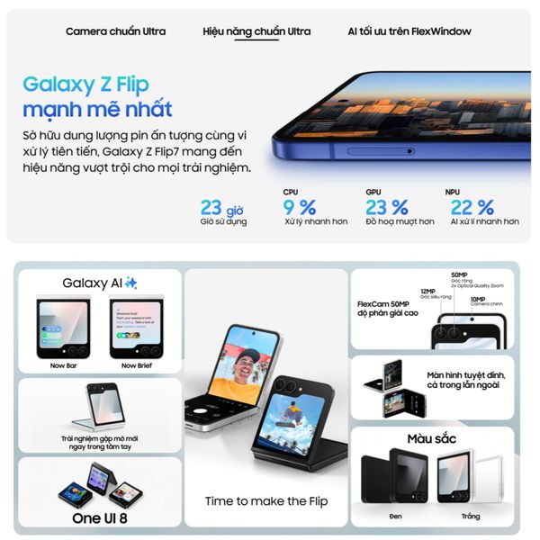 Samsung Galaxy Z Flip 7 ra mắt: Thiết kế vỏ sò đỉnh cao, tích hợp AI thông minh