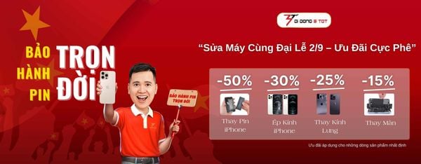 SỬA MÁY CÙNG ĐẠI LỄ 2/9 – ƯU ĐÃI CỰC LỚN TẠI DI ĐỘNG 3 TỐT