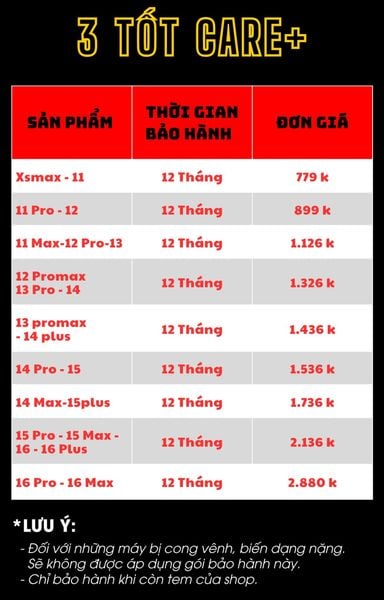 3 Tốt Care + – Gói Bảo Hành Mở Rộng Toàn Diện Tại Di Động 3 Tốt
