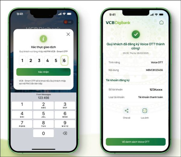 Hướng dẫn bật thông báo số dư bằng giọng nói trên Vietcombank- Di Động 3 Tốt
