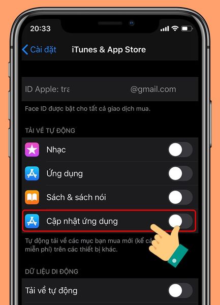 Cách bật, tắt tự cập nhật phần mềm và ứng dụng trên iPhone đơn giản