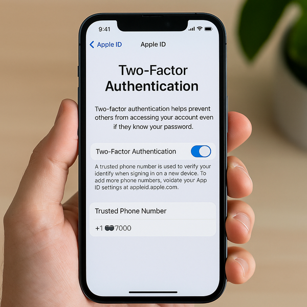 Bật xác thực hai yếu tố (2FA) cho Apple ID