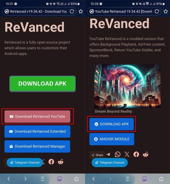 Hướng dẫn cách tải YouTube Revanced 19.34.42 cực đơn giản
