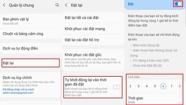 Cài Đặt Tắt Mở Nguồn Theo Lịch Trình