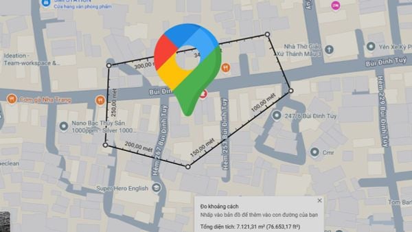 Ảnh minh họa đo diện tích khu đất bằng Google Map trên máy tính – hướng dẫn từ Di Động 3 Tốt.