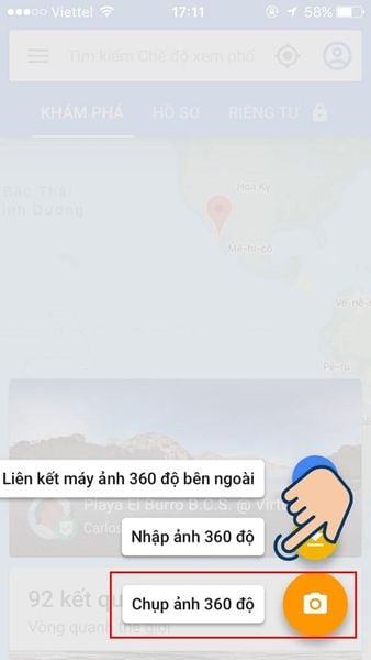 chế độ xem phố Google Maps trên điện thoại