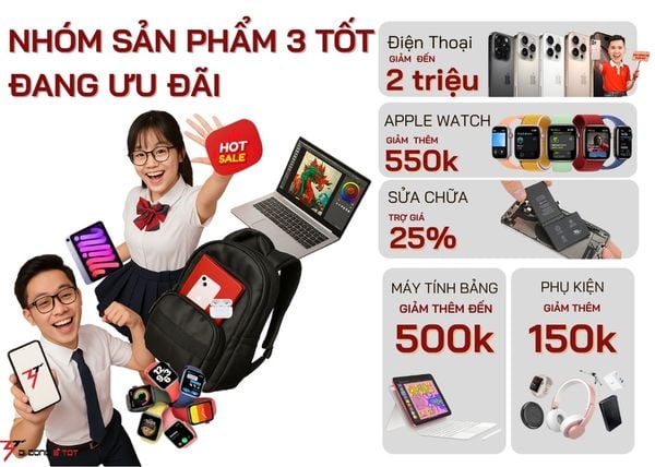 Ưu đãi tặng tai nghe AirPods dành riêng cho sinh viên tại Di Động 3 Tốt