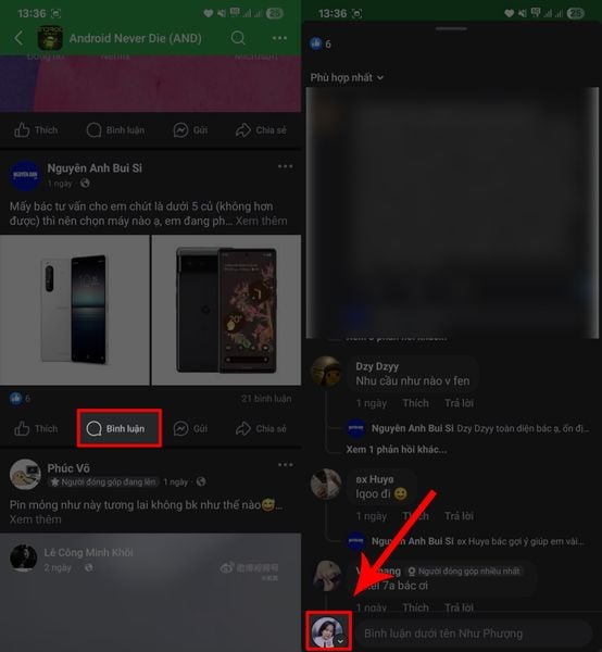 Cách bình luận bằng biệt danh trên Facebook