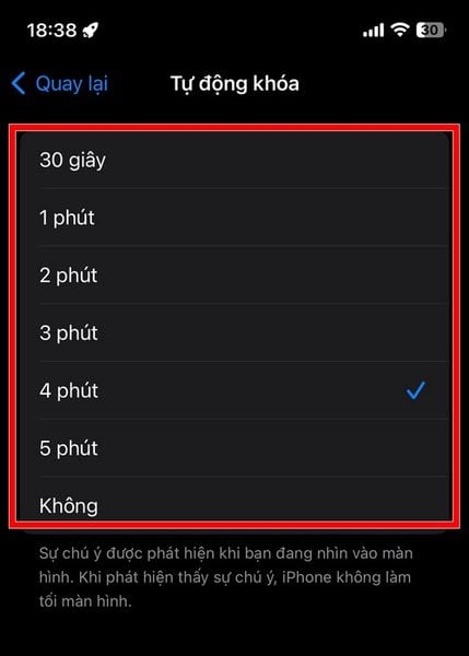 Hướng dẫn cài đặt thời gian tắt màn hình iPhone đơn giản, tiết kiệm pin & tăng bảo mật