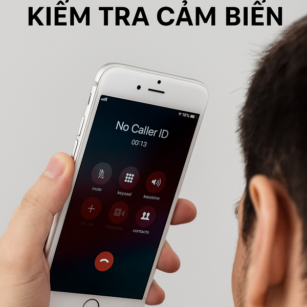 Kiểm tra cảm biến tiệm cận trên iPhone cũ tại Thái Bình bằng cách thực hiện cuộc gọi và đưa máy lên tai