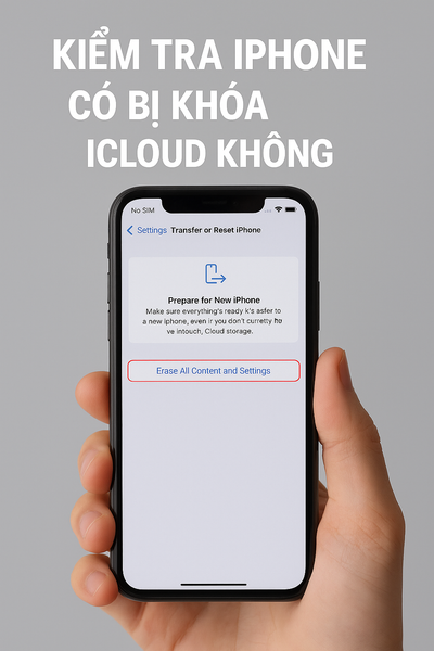 Kiểm tra iPhone cũ có bị khóa iCloud không tại Thái Bình – hướng dẫn thao tác trên màn hình thiết lập iPhone
