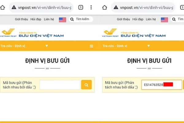 Kiểm tra trên website VNPost