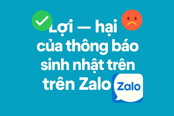 Lợi và hại của tính năng thông báo sinh nhật trên Zalo, hình minh họa cho người dùng iPhone cũ đang sử dụng Zalo