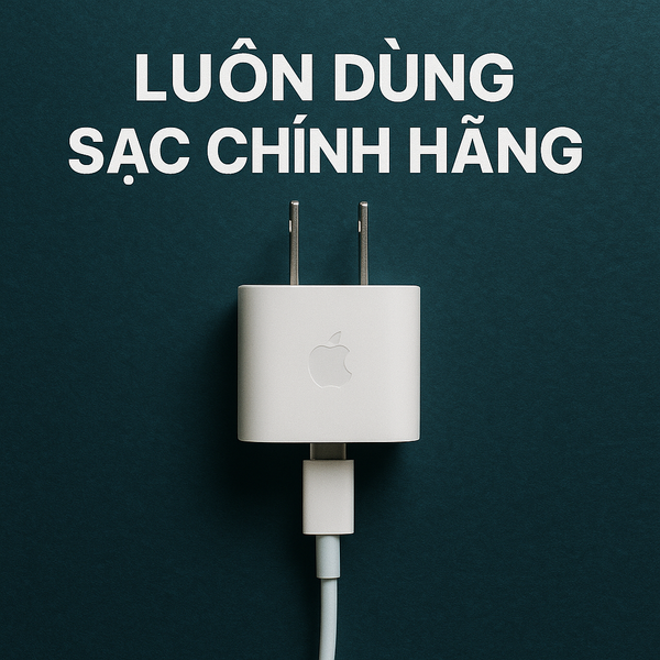 Luôn dùng sạc chính hãng