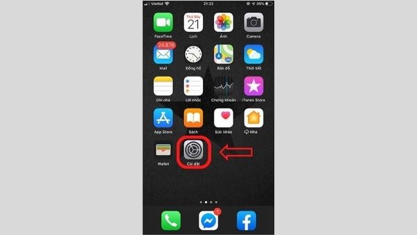 Mở ứng dụng Cài đặt (Setting) trên iPhone 14