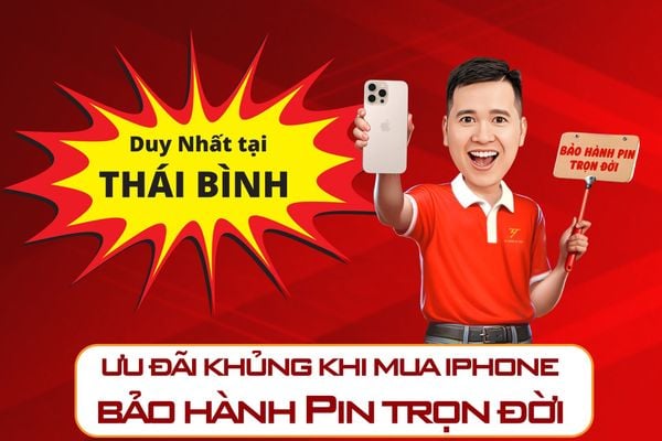Bảo hành pin trọn đời, thay miễn phí khi pin dưới 80%
