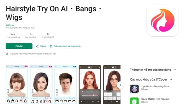 Top 10 app thử kiểu tóc nữ bằng nhận diện khuôn mặt hot nhất 2025