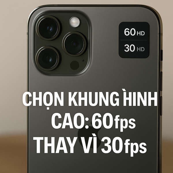 Chọn Khung Hình Cao: 60fps Thay Vì 30fps