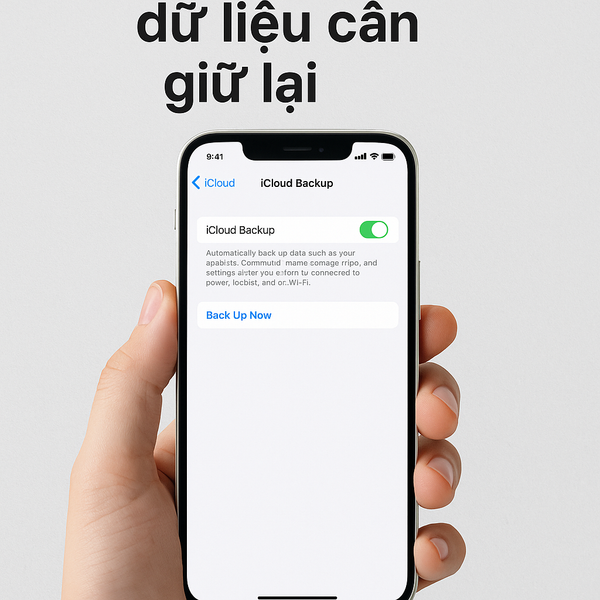 Ảnh minh họa sao lưu toàn bộ dữ liệu cần giữ lại trên iPhone bằng iCloud - Di Động 3 Tốt