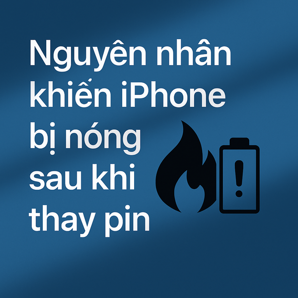 Ảnh cận cảnh iPhone hiện đại đang tỏa nhiệt, đặt cạnh viên pin mới thay, ánh sáng và màu sắc thể hiện sự nóng lên bất thường sau khi thay pin, không có chữ trên ảnh