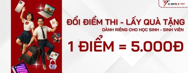 Chương trình đổi điểm thi lấy quà cho học sinh và sinh viên năm 2025 tại Di Động 3 Tốt Thái Bình – giảm ngay 5.000đ mỗi điểm
