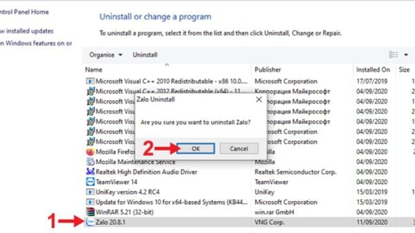 Cách gỡ cài đặt Zalo trên máy tính Windows đơn giản và triệt để nhất