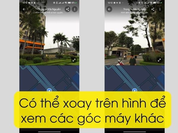 chế độ xem phố Google Maps trên điện thoại