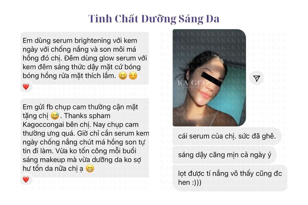 Phản hồi Tinh Chất Dưỡng Sáng Da KA GCG