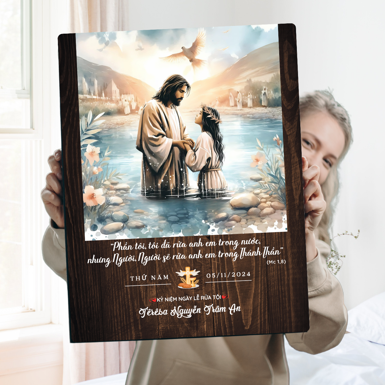 Tranh Gỗ Lễ Rửa Tội – Món Quà Ý Nghĩa Để Bàn Cho Dịp Đặc Biệt
