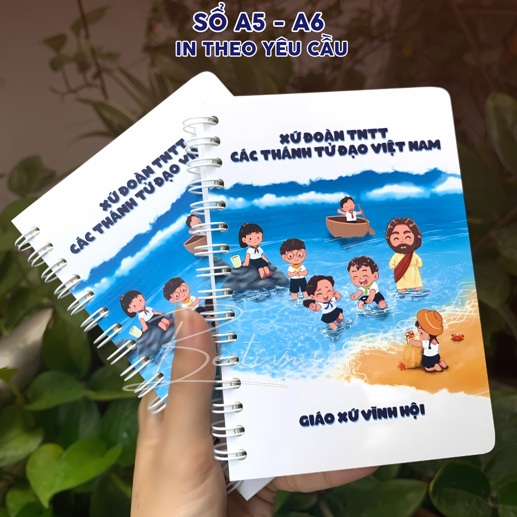 Quà Tặng Sổ Tay Công Giáo - Notebook A5 & A6 In Hình Chúa Giêsu Phong Cách Dễ Thương