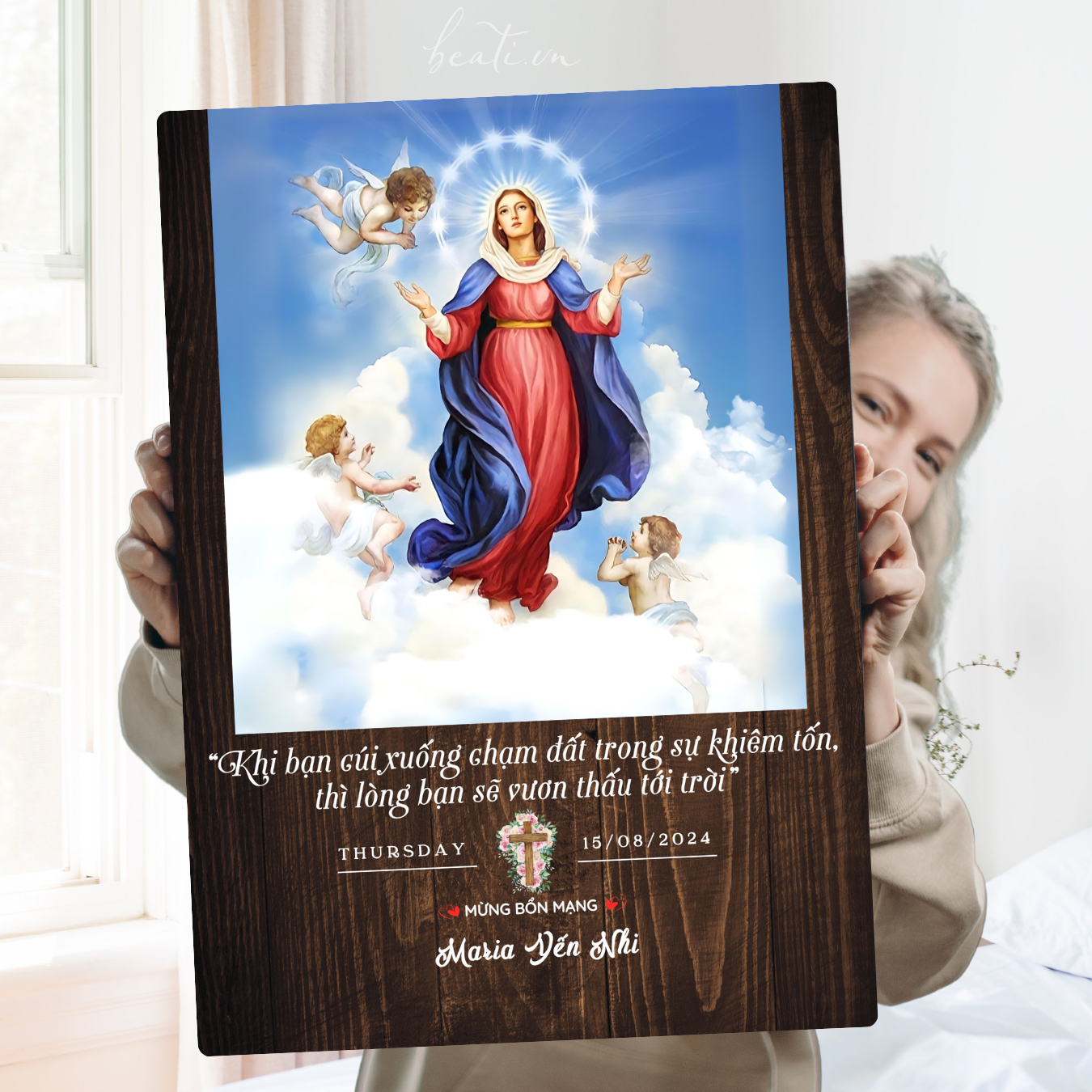 15 Mẫu Tranh Đẹp Quà Tặng Lễ Bổn Mạng Thánh Maria