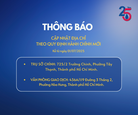 THÔNG BÁO CẬP NHẬT ĐỊA CHỈ THEO ĐỊA GIỚI HÀNH CHÍNH MỚI