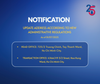 NOTIFICATION OF ADDRESS UPDATE ACCORDING TO NEW ADMINISTRATIVE REGULATIONS