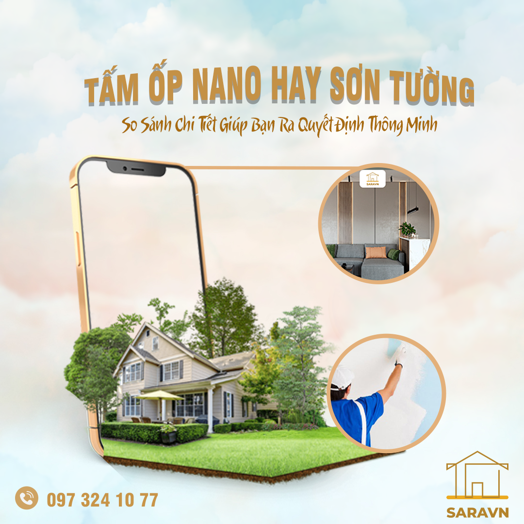 NÊN CHỌN TẤM ỐP NANO HAY SƠN TƯỜNG