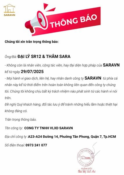 Chúng tôi xin trân trọng thông báo