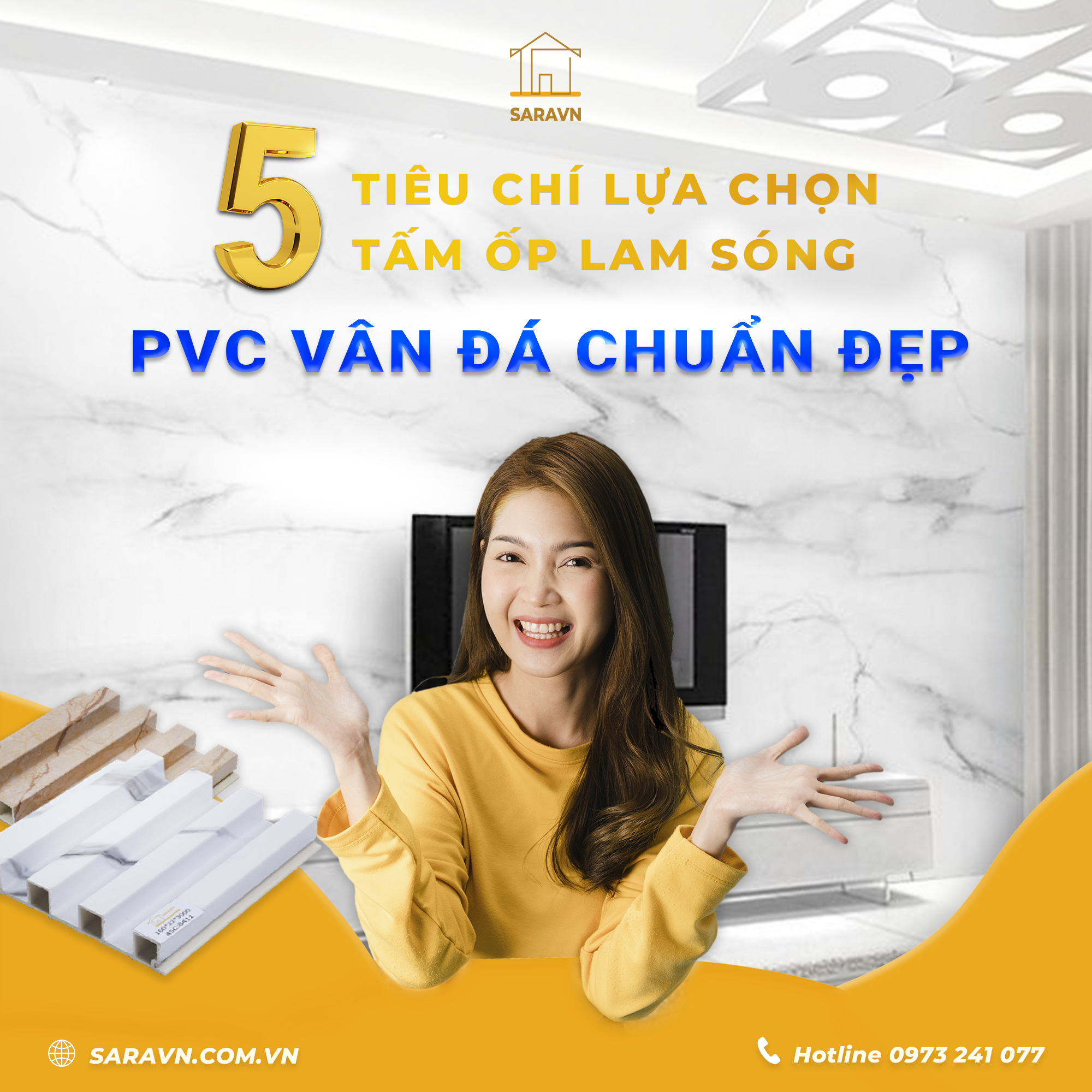 5 TIÊU CHÍ LỰA CHỌN TẤM ỐP LAM SÓNG PVC VÂN ĐÁ CHUẨN ĐẸP
