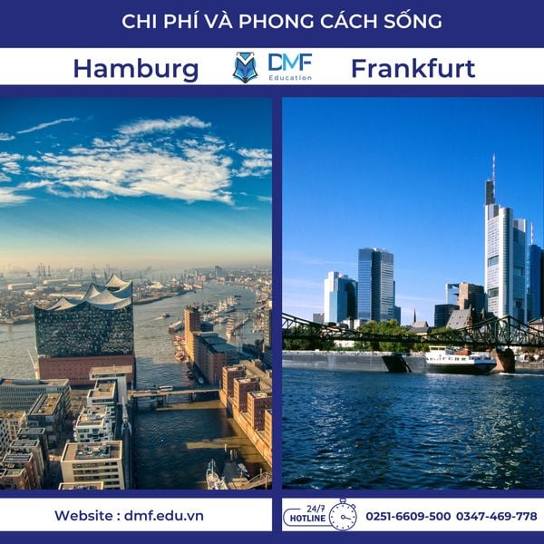 thành phố Hamburg và Frankfurt