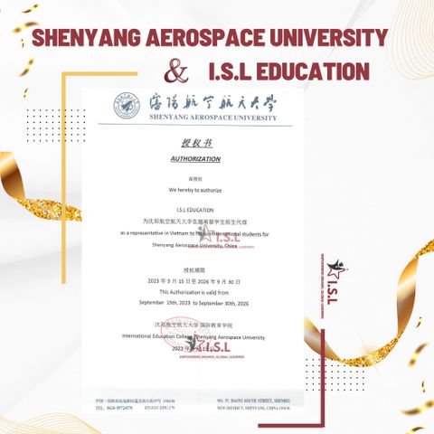 HỢP TÁC CHÍNH THỨC GIỮA I.S.L EDUCATION VÀ SHENYANG AEROSPACE UNIVERSITY