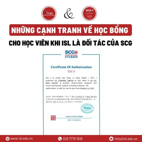 NHỮNG CẠNH TRANH VỀ HỌC BỔNG CHO HỌC VIÊN KHI ISL LÀ ĐỐI TÁC DUY NHẤT CỦA SCG TẠI MIỀN NAM